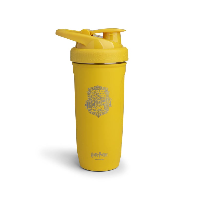 Smart Shake Reforce Stainless Steel Harry Potter Hufflepuffs Shaker Bottle 900 ML 30oz Light Weight Resistance Sports Shaker Bottle with a Soft Lid Leakproof BPA Free DEHP Free